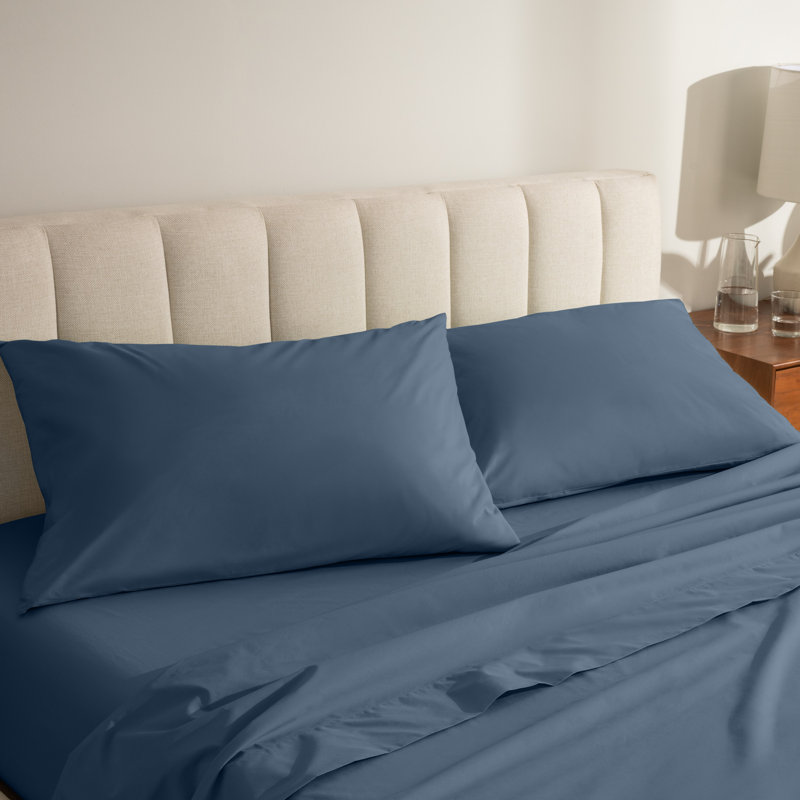 Taie d'oreiller 100% coton biologique percale, 2 taies d'oreiller standard, Mer de Béring