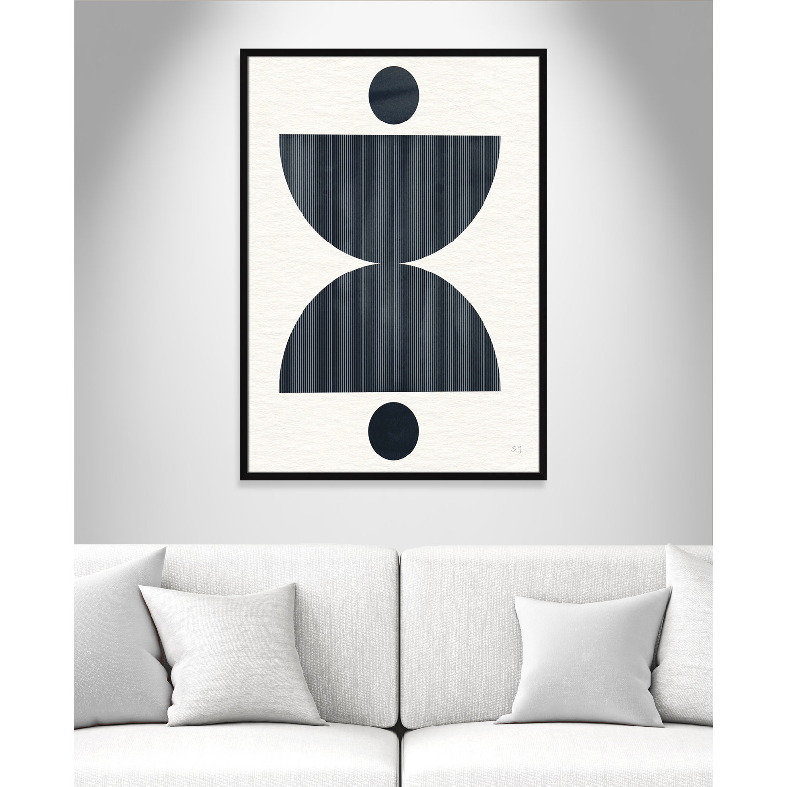 Eclipse II Print by Susan Jill, 41.5" H x 29.5" W x 0.75" D, Satin Black Framed