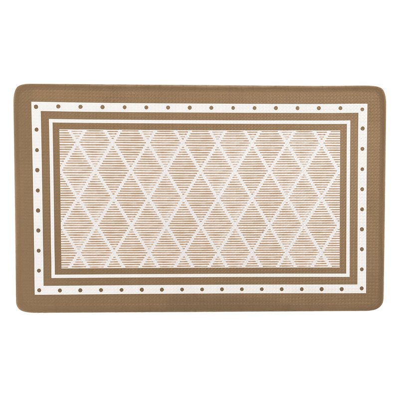 Diovanni Argyle Water Resistant Non-Skid Kitchen Mat