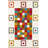 Multi-Colored Geometric Square Patterned Modern Decorative Rug-1880170837