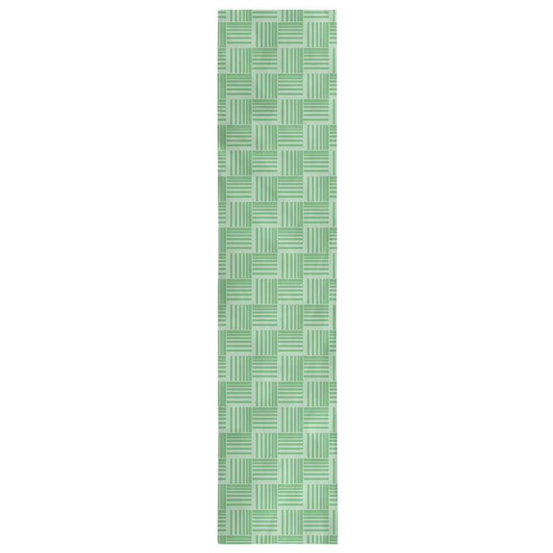 Fractured Stripes Table Runner, 16" x 72", Light Olive Green