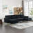 110" L-Shape Convertible Sectional Sofa Couch With Movable Ottoman For Living Room-670064237