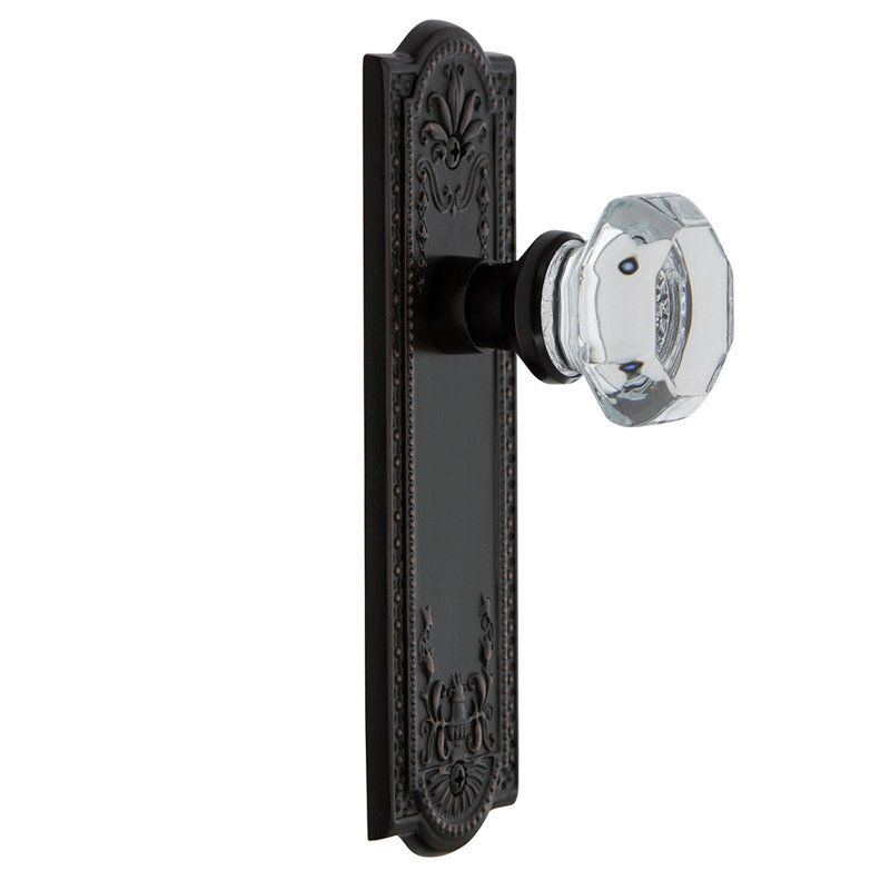 Meadows Plate with Waldorf Door Knob, Timeless Bronze, 2-3/8”