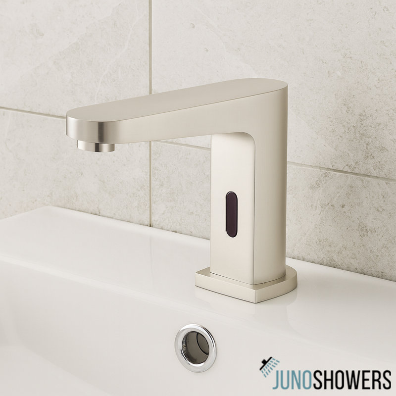 Système de douche mural avec valve thermostatique et douchette, Nickel brossé