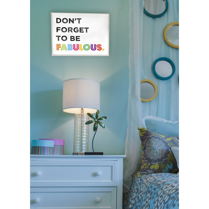 Art mural Gupton «Don't Forget to be Fabulous», art textuel sur bois