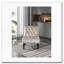 Fauteuil d'appoint sans accoudoirs en velours - beige - capitonné-2020847211