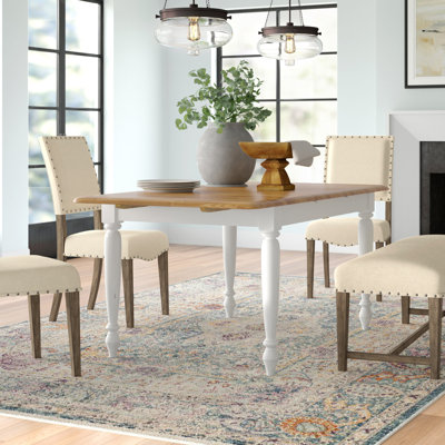 Kinsler Rubberwood Solid Wood Dining Table