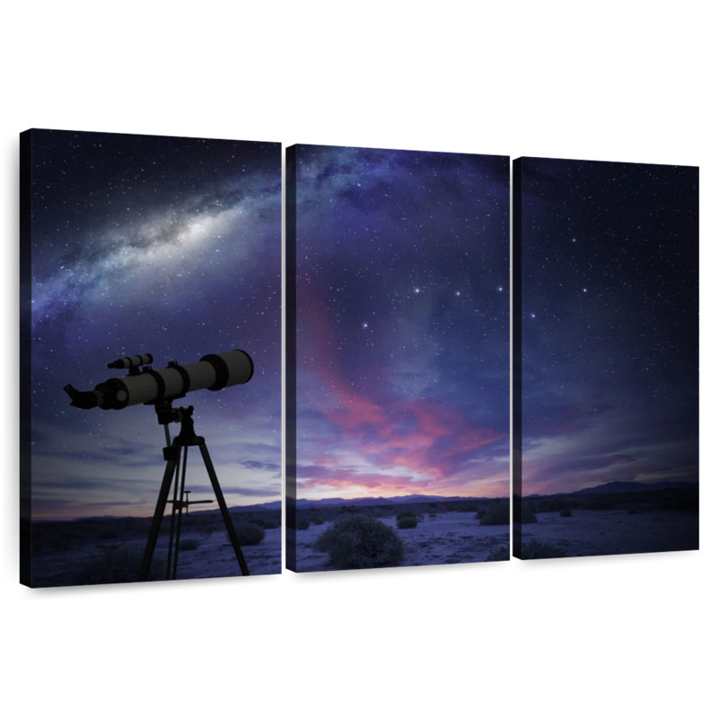 Oberle Observing The Milky Way And Stars, 42" H x 65" W
