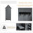 30.3"L X 21.3"W X 70.5"H Outdoor Storage Cabinet Tool Shed Wooden Garden Shed  Gray