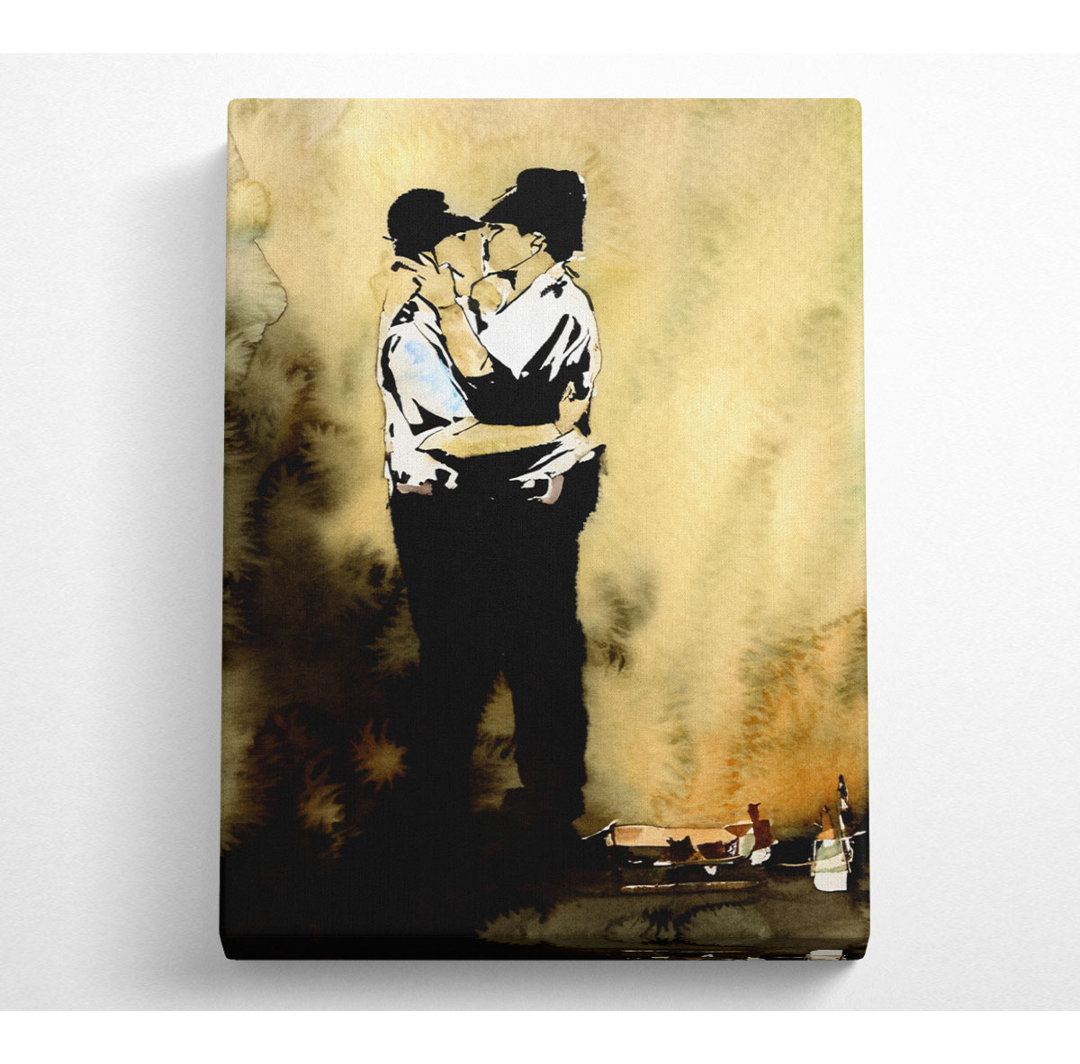 Kissing Coppers Portrait - Kunstdrucke auf Leinwand