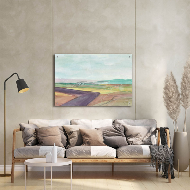 Art mural en verre épique «Soft Wanderings 2» par Jan Weiss, 36 po x 24 po, H 24 po x l 36 po