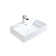 A&E Bath And Shower Colves 16.5'' Glossy White Ceramic Rectangular Bathroom Sink with Overflow