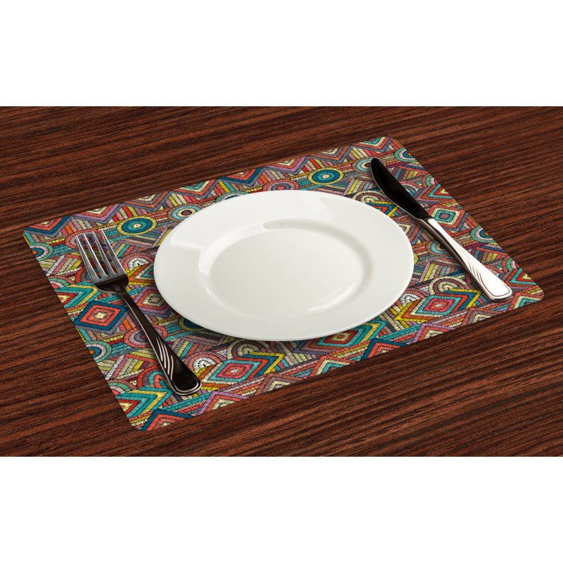 Polyester Geometric Rectangle Placemat
