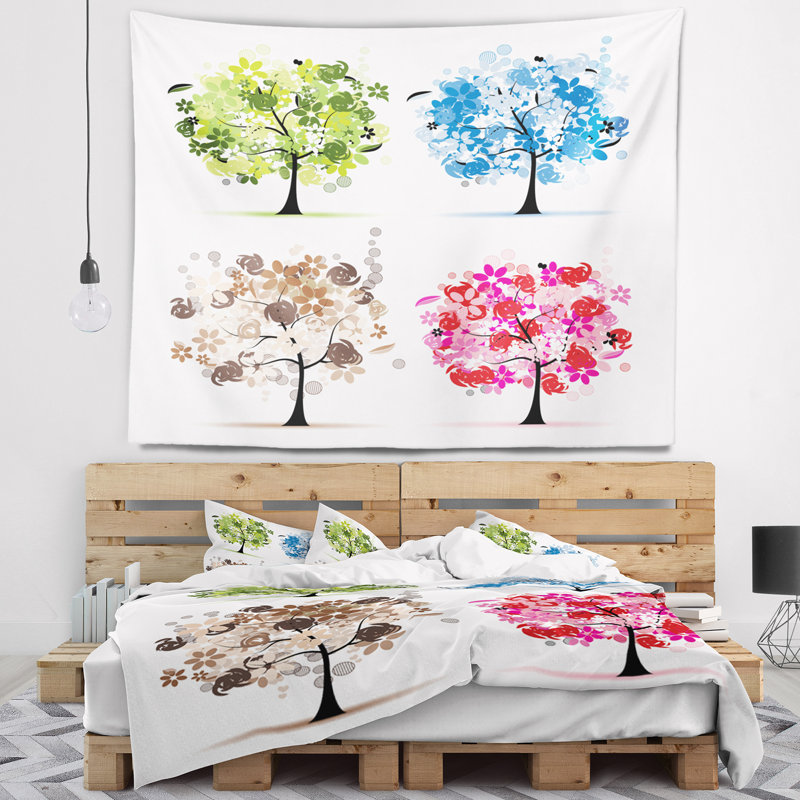 Ensemble de tapisserie floral treestry, H 32 po x l 39 po
