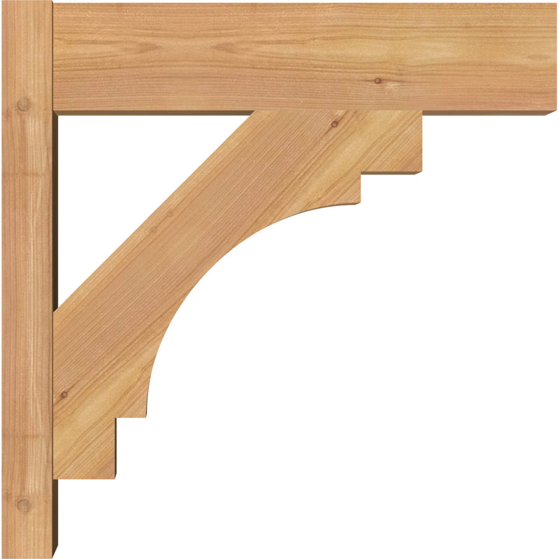 Persienne en bois Merced Block Rustic Timber, P 30 po x H 36 po, 6" W Western Red Cedar (Rough Sawn)