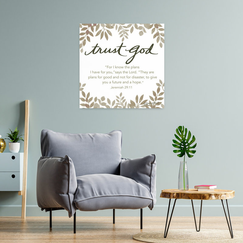 Trust God Abstract Art contemporain, H 24 po x l 24 po
