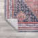 Lesandra Geometric Medallions Machine-Washable Terracotta/Navy Rug
