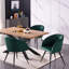 Akiria 4 Person Dining set - a Rectangular Wooden Dining Table with Metal Legs and a Set of 4 Quilted Velvet Dining Chairs for Dining Room - Modern Dining Table Set-1753309768