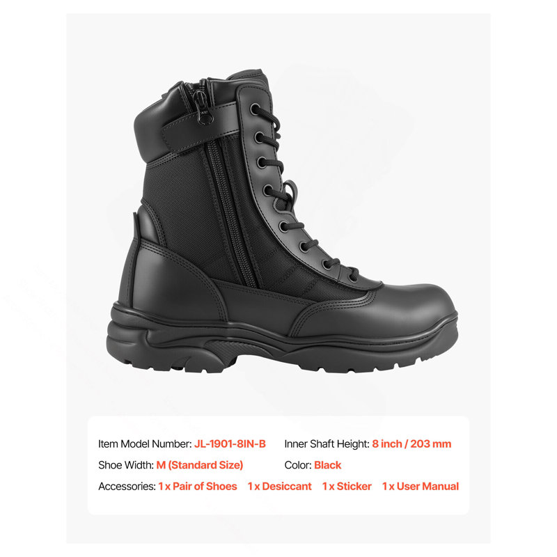 Bottes tactiques pour hommes 8 po