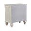 Table de chevet 3 tiroirs blanc crème avec plateau coulissant