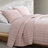 Calvin Klein Washed Percale Cotton Pink King Quilt Set-114842211-114842200