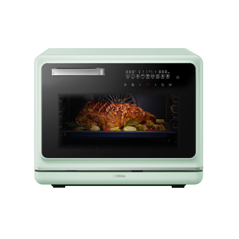 ROBAM R-Box Pro 1.2 cu.ft Combi Steam Oven - 4-in-1 Steam-Fry-Bake-Roast，20 Cooking Modes，Blue Enamel Cavity，Cool-Touch Exterior，Mint Green CT767
