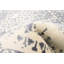 Tapis gris / crème oriental crocheté à la main