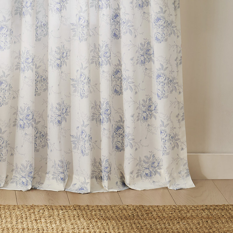 Ensemble de 2 panneaux de rideaux 84 po Heirloom Rose, L 50 po x L 84 po