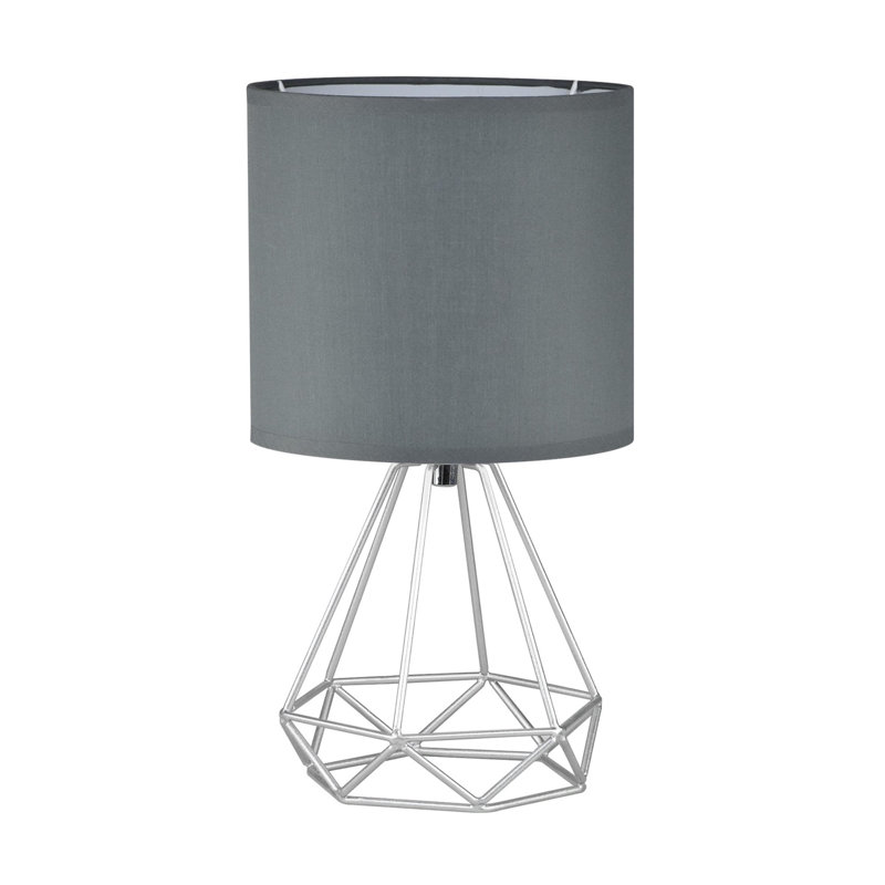 Centerview Metal Table Lamp, Silver, Grey