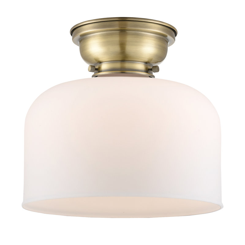 Plafonnier encastré 12 lumières 1 lumière Donaldson, Laiton antique, Blanc mat, Ampoule non incluse