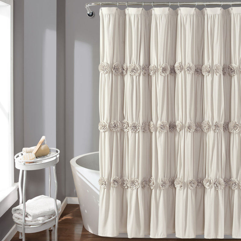 Rideau de douche simple Darla, l 72 po x L 72 po, Neutre