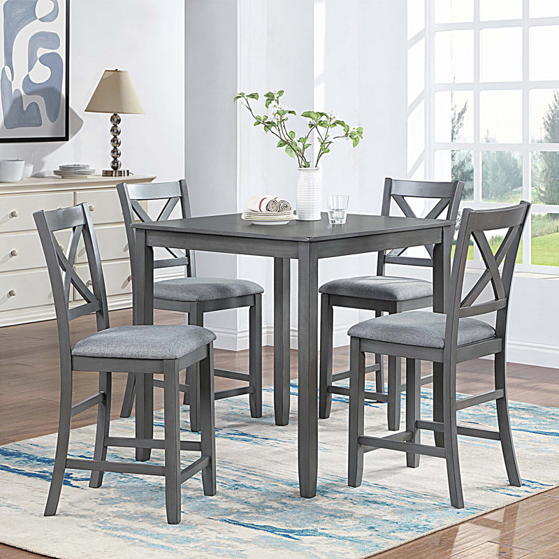 4 - Person Counter Height Dining Set, Gray