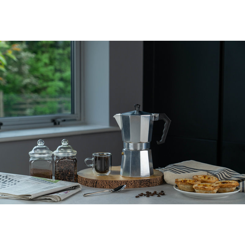 Café Olé Aluminium Espresso Maker for Ground Coffee, 12L