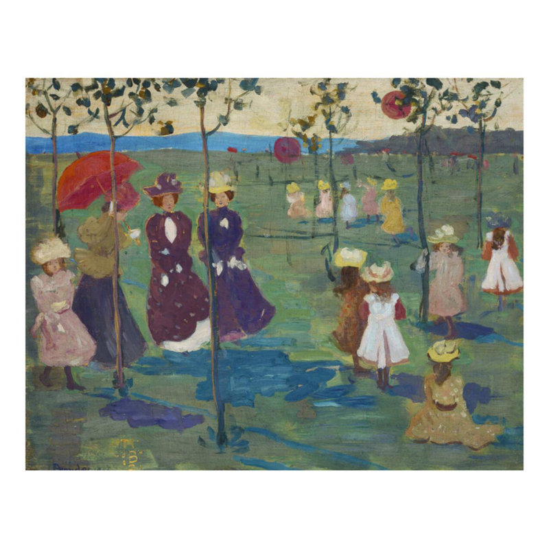 «Franklin Park Boston» par Maurice Brasil Prendergast - estampe numérique, H 22 po x l 28 po