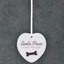 Carley Santa Paws Please Stop Here Heart Shaped Ceramic Ornament