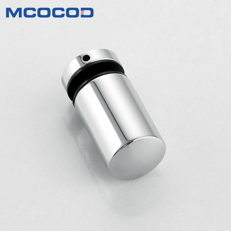 Poignée de porte de douche, poignée en acier inoxydable de 1 po (25 mm) pour verre de 1/4 po à 1/2 po d'épaisseur, Chrome