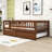 Wood Daybed with Twin Trundle and Guardrails-537538290-537538291