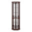 Vitrine d'angle vitrée d'angle pour vitrine d'angle pour salon, armoire vitrée, collection Antique, vin, éclairage de rangement en verre de bar inclus, cerisier foncé, buffet-1529862481-1529862483