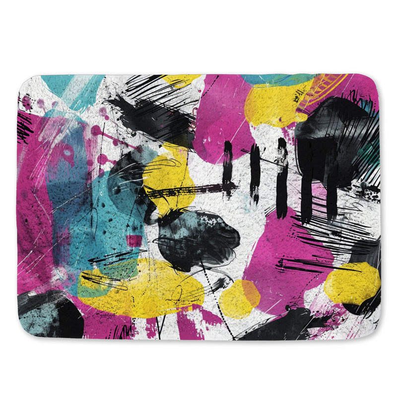 Tapis de salle de bain abstrait, L 34 po x l 21 po