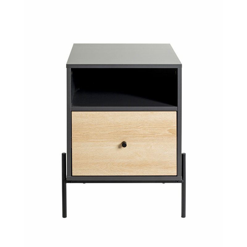 45cm W Metal Bedside Table