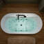 72" x 35.4" Whirlpool and Air Bath Heated Soaking Combination Tub with Tub Filler-98714072