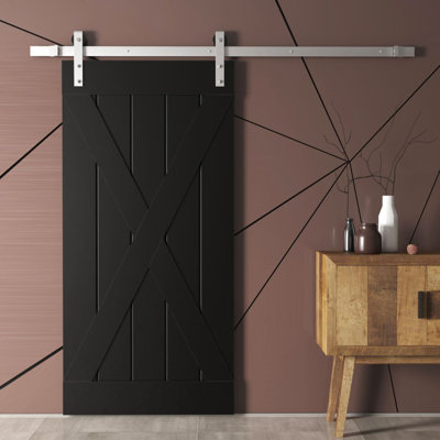 Urban Woodcraft 40 in. W x 83 in. H Barn Door with Barn Door Hardware