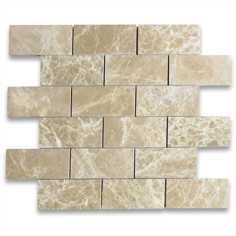 Carreau de marbre clair 12 po x 12 po Emperador