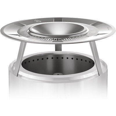 Fire Pit Heat Deflector For Solo Stove Yukon 27", Portable 304 Stainless Steel Heat Diffuser Accessory For Firepit Captures And Redirects Warmth, Detachable Burner Cover Accessories