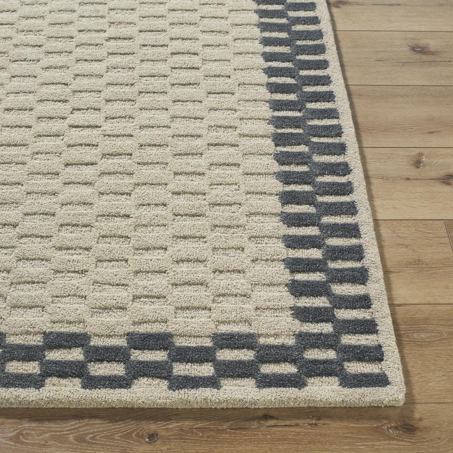 Hand-Tufted Geometric Pattern Rug, Rectangle 9' x 12'