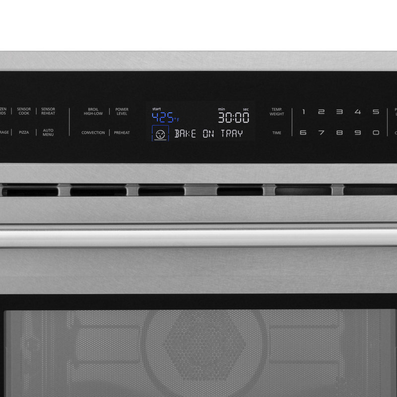ZLINE 30 in. 1.6 cu ft. Convection Microwave Oven in Steel with Speed and Sensor Cooking, Satin Stainless Steel