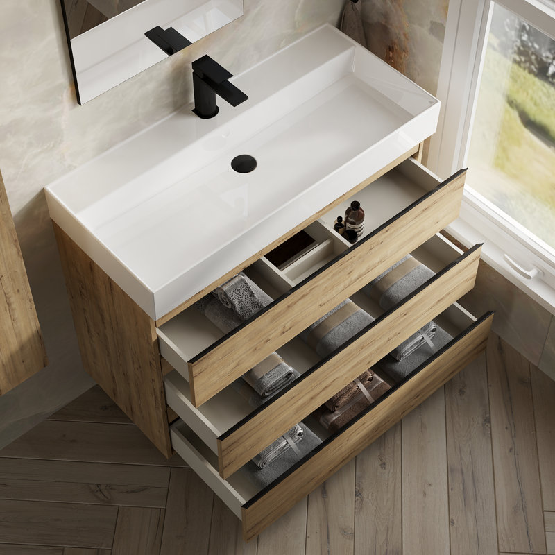 Sabree 1mm Double Bathroom Vanity with Basin