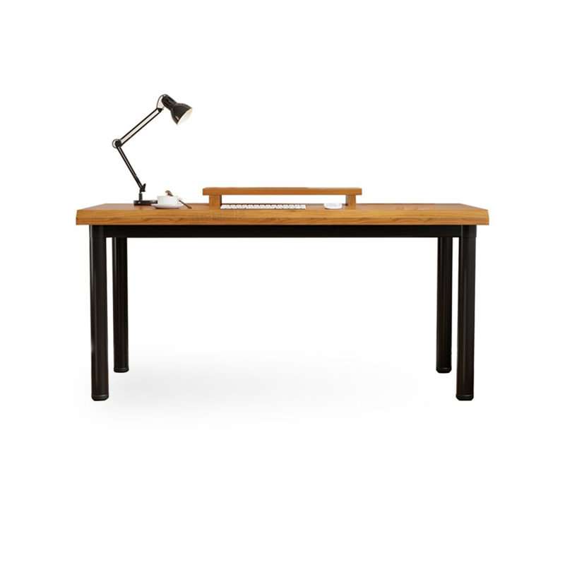 Bureau d'écriture rectangulaire en bois massif noyer, H 29,53 po x l 62,99 po x P 27,56 po