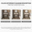 Ensemble de meuble-lavabo en bois massif avec miroir et tabouret Light Luxury-1213335666
