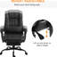 Chaise de bureau à haut dossier, massage à 6 points de vibration, cuir d'unité centrale, repose-pieds réglable, repose-pieds noir réglable, ergonomique,